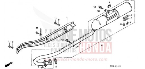EXHAUST MUFFLER XR100RW de 1998